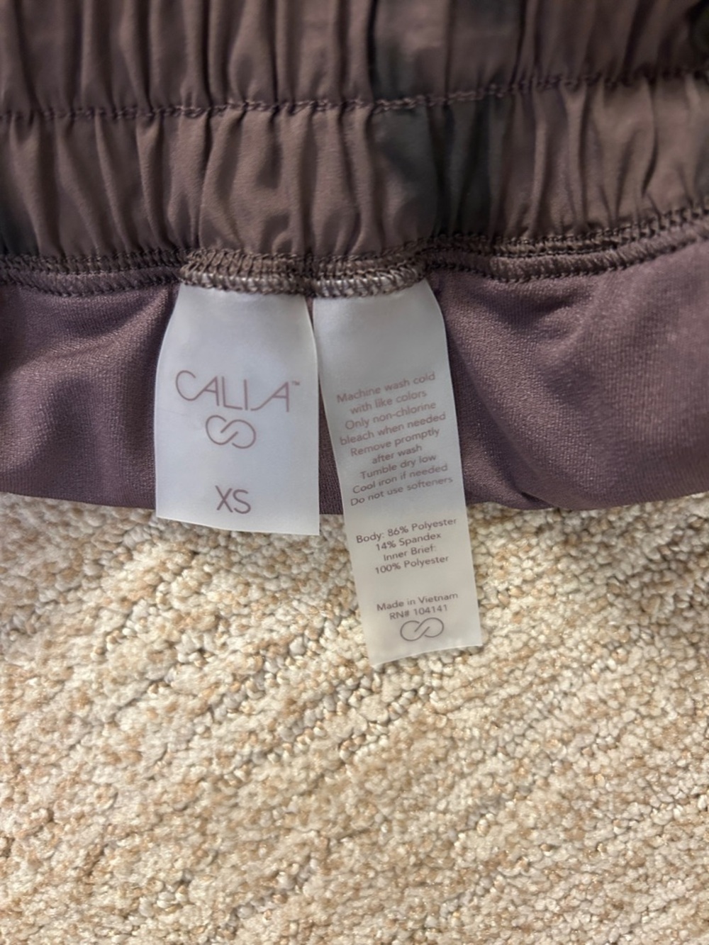 CALIA by Carrie Underwood High-Rise Step Up Short - Brown - Picture 4 of 4